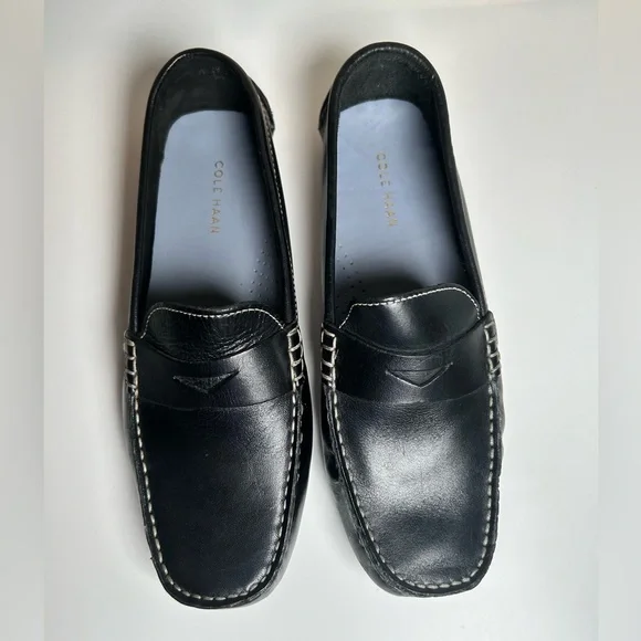 Cole Haan Black Leather Slip-On Loafers Women’s Flat Size 8.5B - Picture 3 of 15